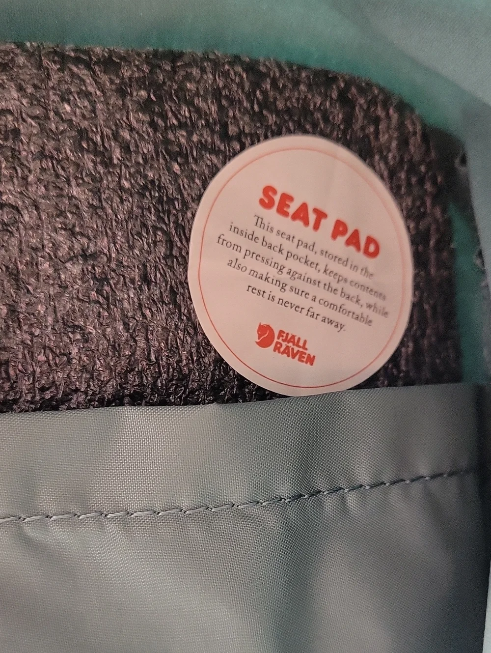 Fjallraven Kanken Backpack in Teal with Red Logo